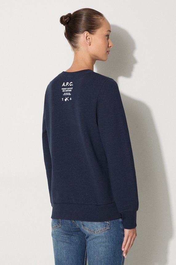 A.P.C. bluza bawełniana Bluza A.P.C. Sweat Shelley COETM.F27693 granatowy AA00