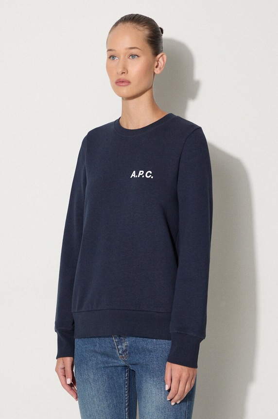 Odzież A.P.C. bluza bawełniana Bluza A.P.C. Sweat Shelley COETM.F27693 granatowy