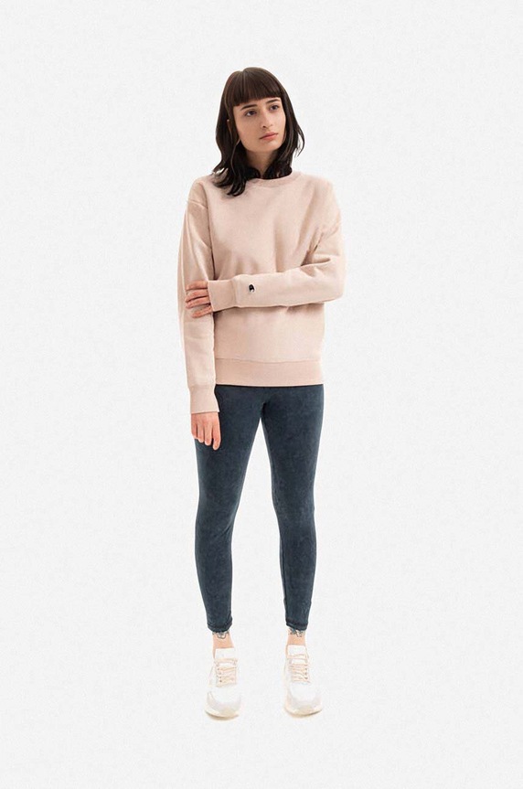 Pamučna dukserica Champion Crewneck Sweatshirt 115088 smeđa AA00