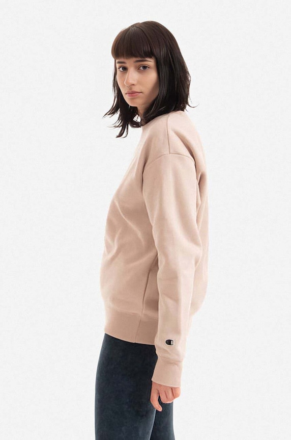 Pamučna dukserica Champion Crewneck Sweatshirt 115088 smeđa