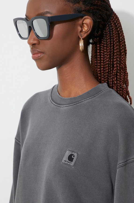 Carhartt WIP felpa in cotone W'''' Nelson Sweat I029537 I029537 grigio