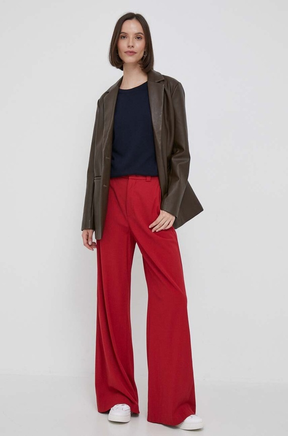 United Colors of Benetton gyapjúkeverék pulóver 1035D1P17.66U. sötétkék AA00