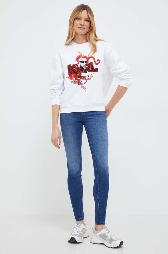 Karl Lagerfeld bluza 240W1810 biały AA00