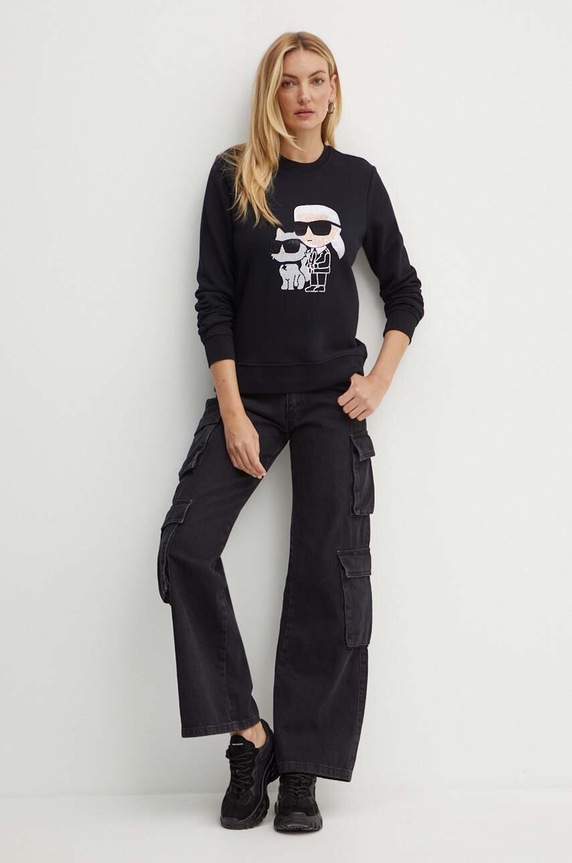 Karl Lagerfeld bluza 245W1812 czarny AA00