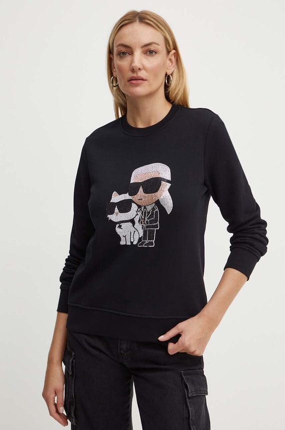 Karl Lagerfeld bluza czarny 245W1812