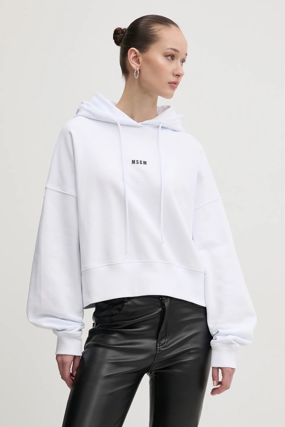 Bavlnená mikina MSGM bavlna biela 2000MDM509.300000