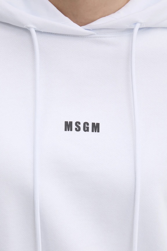 Bavlnená mikina MSGM 2000MDM509.300000 biela