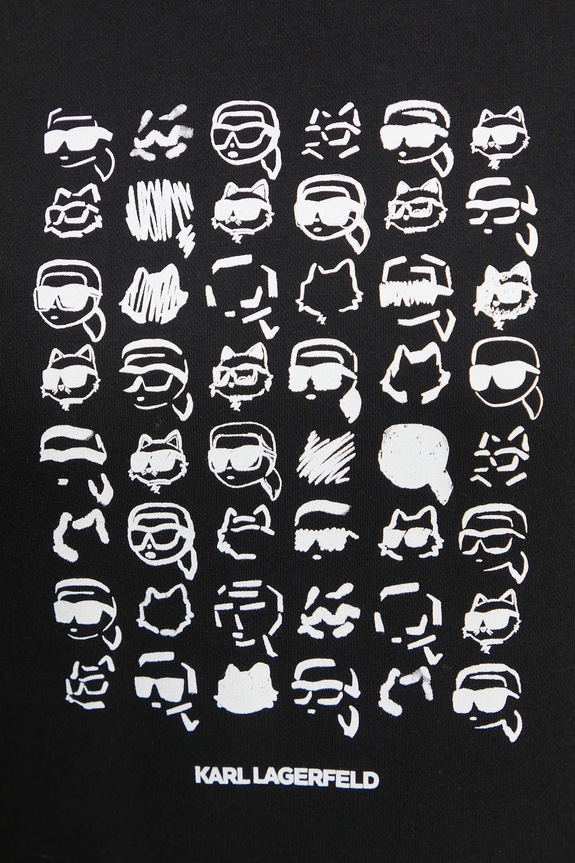 Dukserica Karl Lagerfeld IKON A1W20079 crna