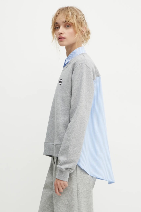 Karl Lagerfeld bluza IKON wzorzyste szary A1W20084
