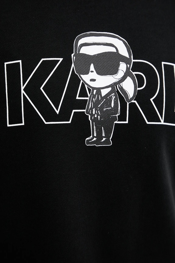 Bavlnená mikina Karl Lagerfeld IKON A3W20056 čierna