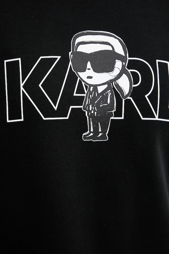 Bavlnená mikina Karl Lagerfeld IKON A3W20056 čierna