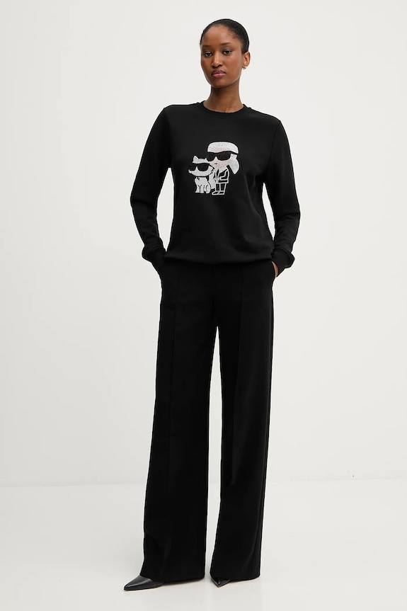 Mikina Karl Lagerfeld IKON A3W20069 čierna AW25