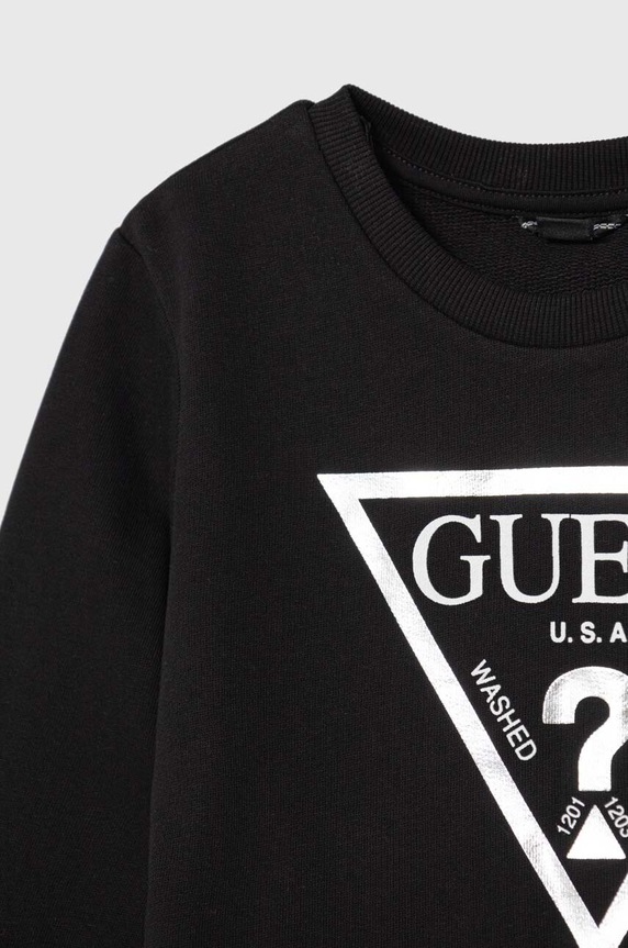 Fete Guess hanorac de bumbac pentru copii J74Q10.KAUG0.9BYH negru