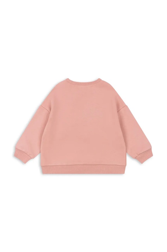 Konges Sløjd hanorac de bumbac pentru copii LOU TERRY SWEAT SHIRT OCS KS105642.G roz AA00