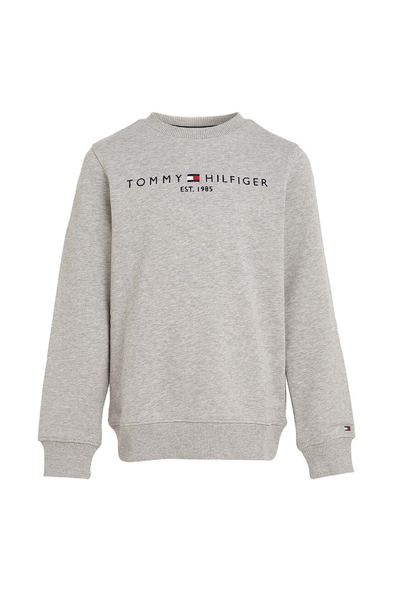 Detská bavlnená mikina Tommy Hilfiger KS0KS00212.NOS sivá AA00
