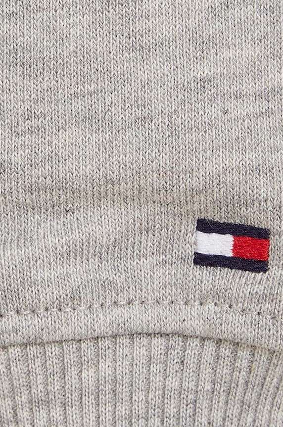 Detská bavlnená mikina Tommy Hilfiger sivá KS0KS00212.NOS
