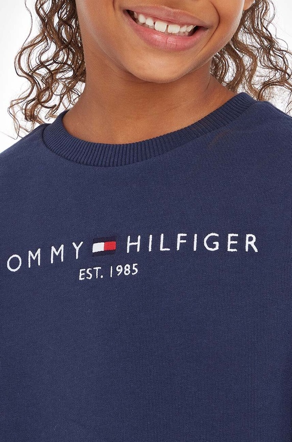 Παιδική βαμβακερή μπλούζα Tommy Hilfiger KS0KS00212.NOS σκούρο μπλε