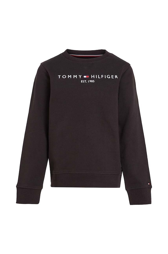 Detská bavlnená mikina Tommy Hilfiger KS0KS00212.NOS čierna AA00