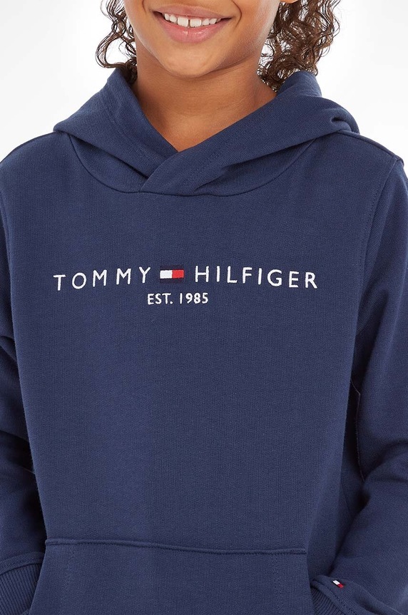Tommy Hilfiger Bluza bawełniana dziecięca KS0KS00213.NOS granatowy