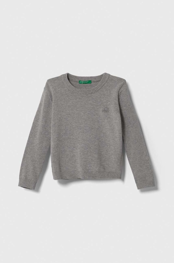 Dětský bavlněný svetr United Colors of Benetton tenká šedá 1294G1012.P.NOS