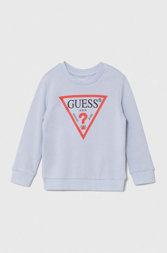 Guess bluza bawełniana dziecięca niebieski N73Q10.KAUG0.PPYH