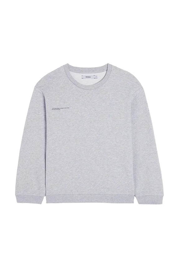 Pangaia felső KIDS' 365 MIDWEIGHT SWEATSHIRT pamut szürke 10000279.CORE