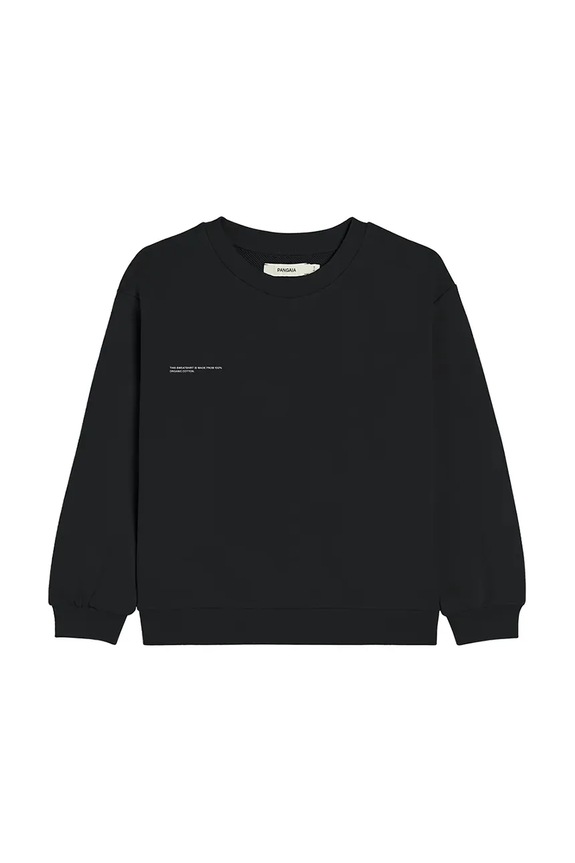 Pangaia bluză KIDS' 365 MIDWEIGHT SWEATSHIRT model fin negru 10000279.CORE