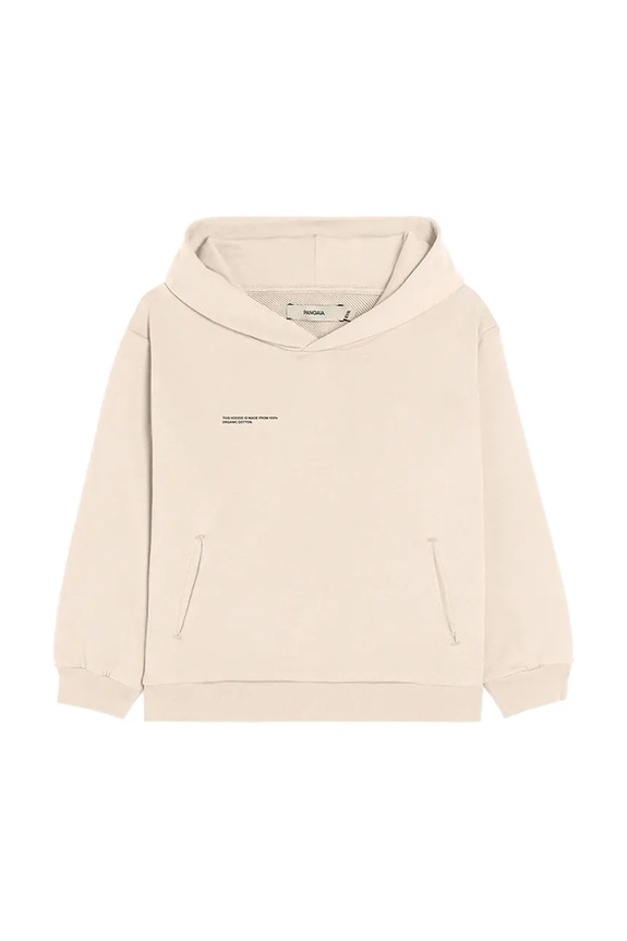 Pangaia felső KIDS' 365 MIDWEIGHT HOODIE pamut bézs 10000428.CORE