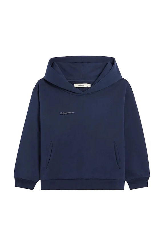 Dukserica Pangaia KIDS' 365 MIDWEIGHT HOODIE pamuk mornarsko plava 10000428.CORE