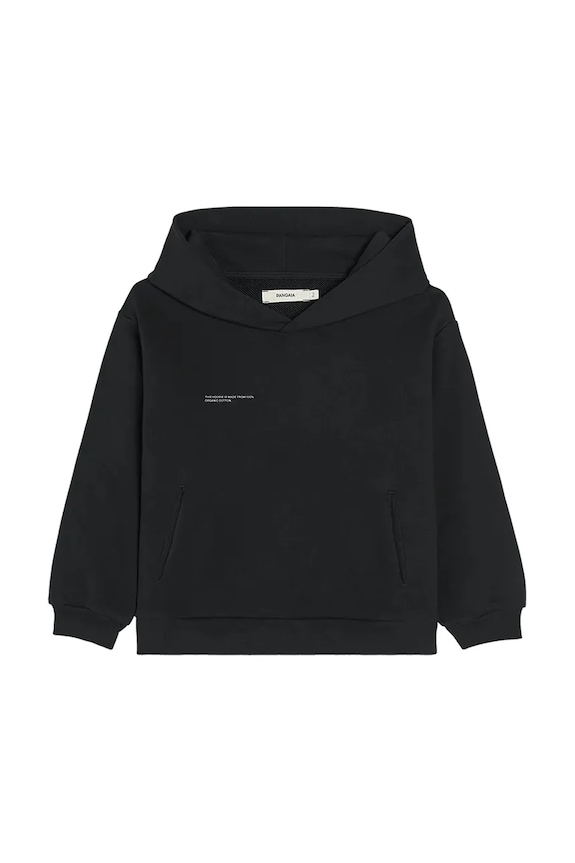 Dukserica Pangaia KIDS' 365 MIDWEIGHT HOODIE pamuk crna 10000428.CORE