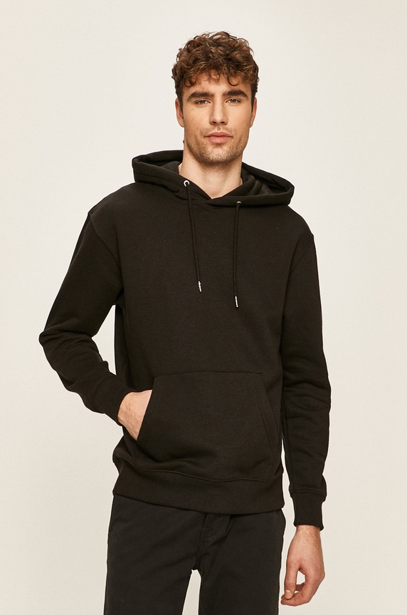 Jack & Jones Bluza z kapturem czarny 12161145