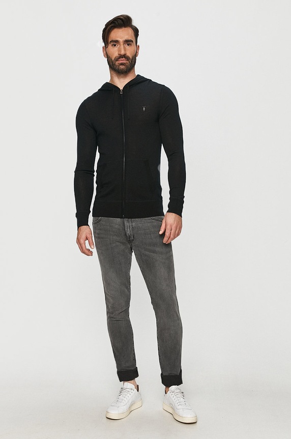 AllSaints - felső Mode Merino Zip Hood MK130D
