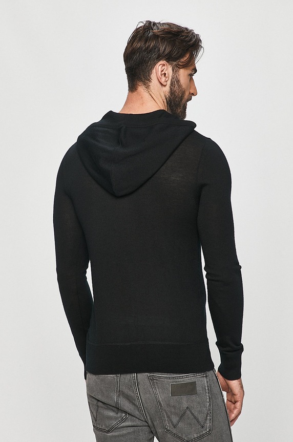 AllSaints - felső Mode Merino Zip Hood MK130D