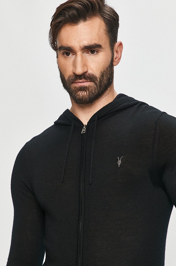 AllSaints - felső Mode Merino Zip Hood MK130D