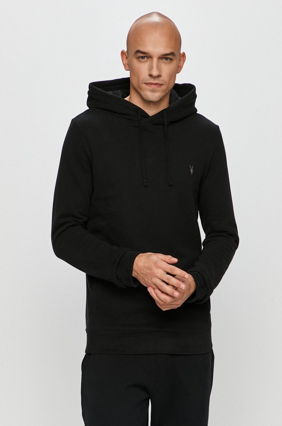 AllSaints - Bluza Raven OTH Hoody uni negru MF064M