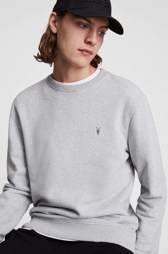 AllSaints - Μπλούζα Raven Crew MF048K γκρί AA00