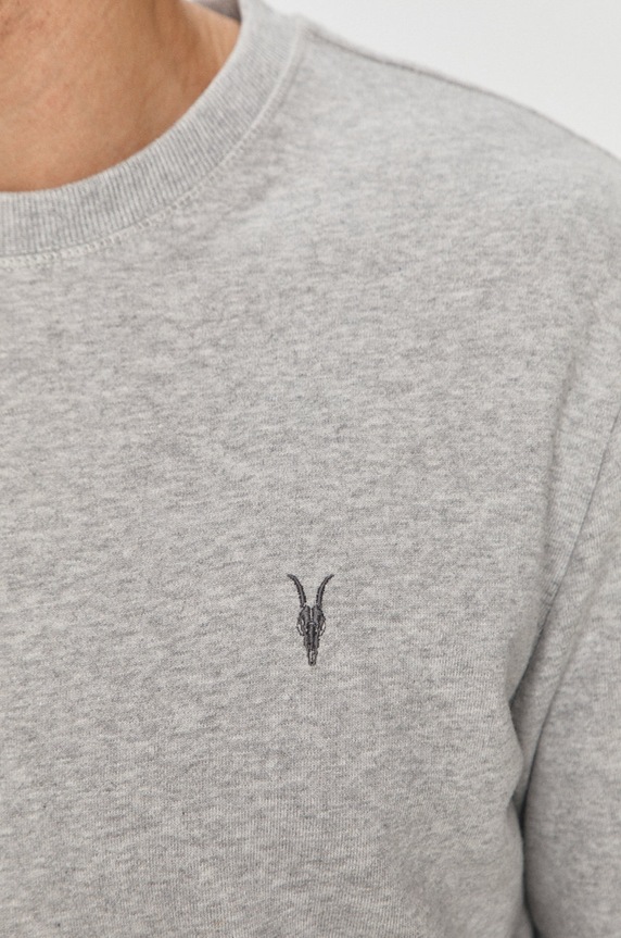 AllSaints - Μπλούζα Raven Crew MF048K γκρί