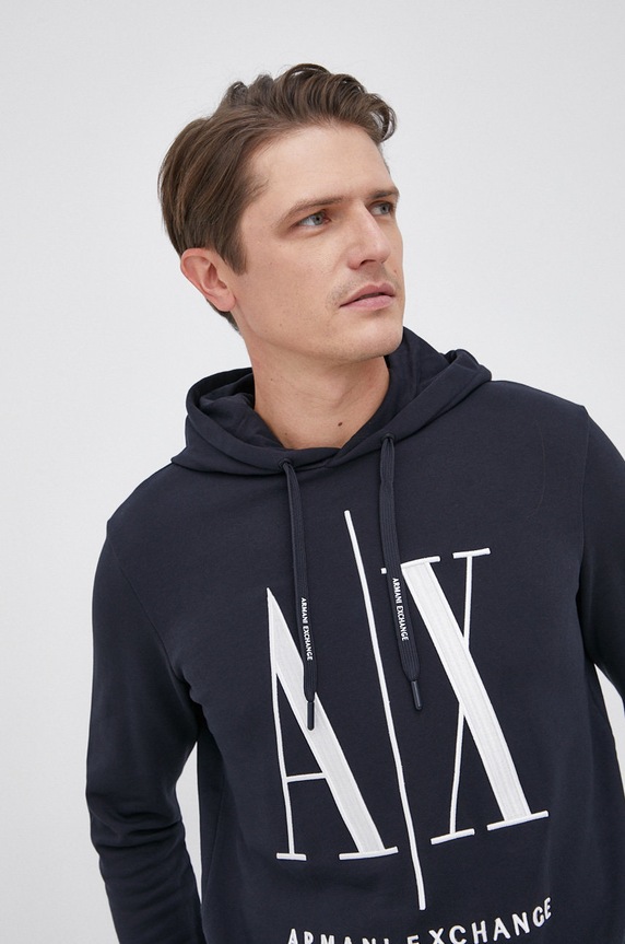 Majica Armani Exchange mornarsko plava 8NZMPC.ZJ1ZZ