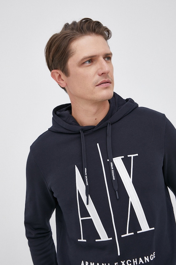 Majica Armani Exchange mornarsko plava 8NZMPC.ZJ1ZZ