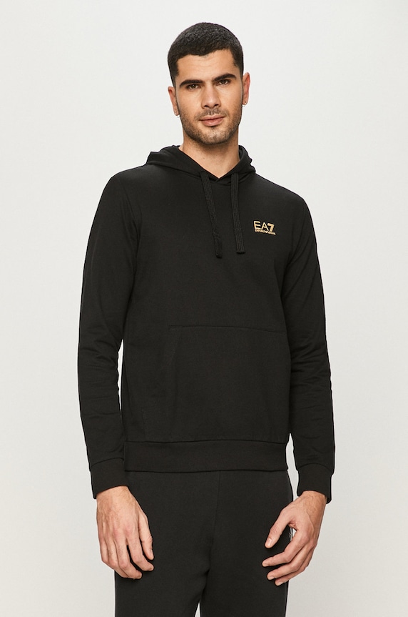 Pamučna dukserica EA7 Emporio Armani pamuk crna 8NPM04.PJ05Z
