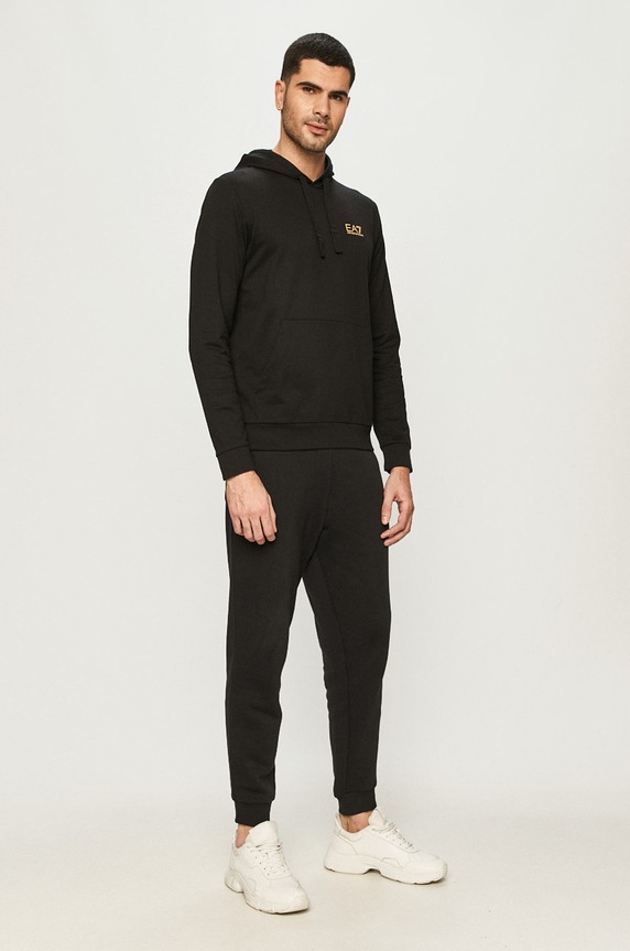 Pamučna dukserica EA7 Emporio Armani 8NPM04.PJ05Z crna SS24