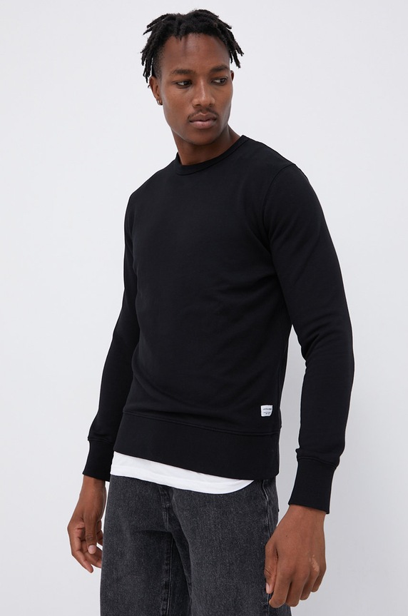 Jack & Jones Bluza bawełniana bawełna czarny 12190575