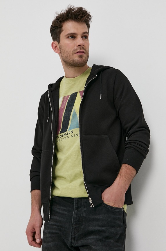 Mikina Jack & Jones s kapucňou čierna 12191895