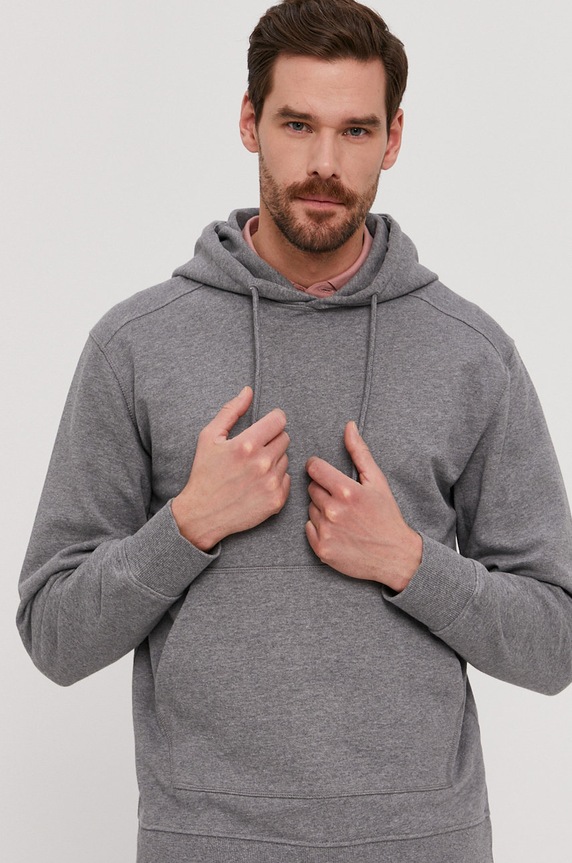 Selected Homme - Hanorac de bumbac gri 16077368