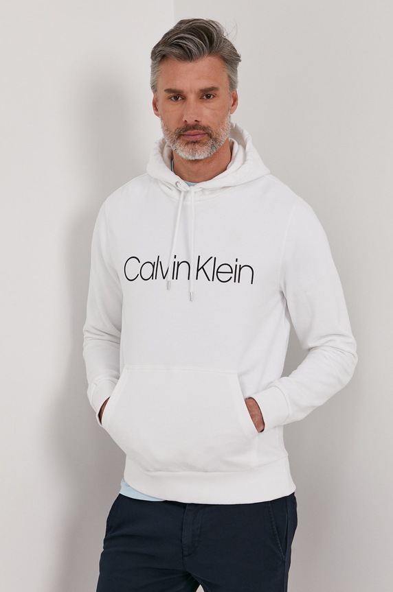 Calvin Klein Bluza bawełniana nadruk biały K10K104060.NOS