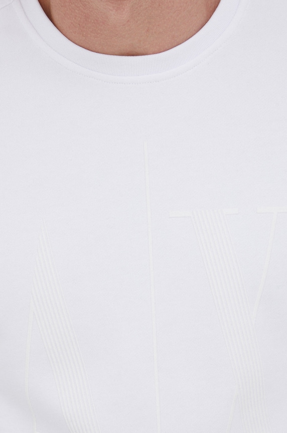 Armani Exchange Bluza bawełniana 8NZMPD.ZJ1ZZ.NOS 8NZMPD.ZJ1ZZ.NOS biały