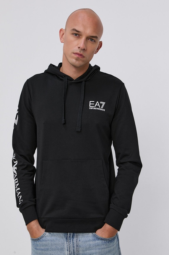 EA7 Emporio Armani Bluza 8NPM18.PJ05Z nadruk czarny 8NPM18.PJ05Z