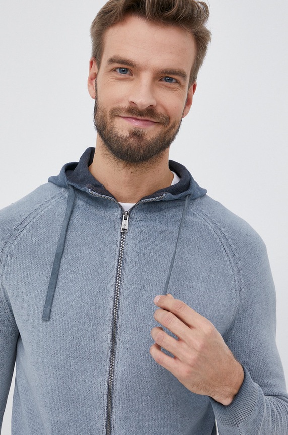 Βαμβακερή ζακέτα Marc O'Polo μπλε M20500561098