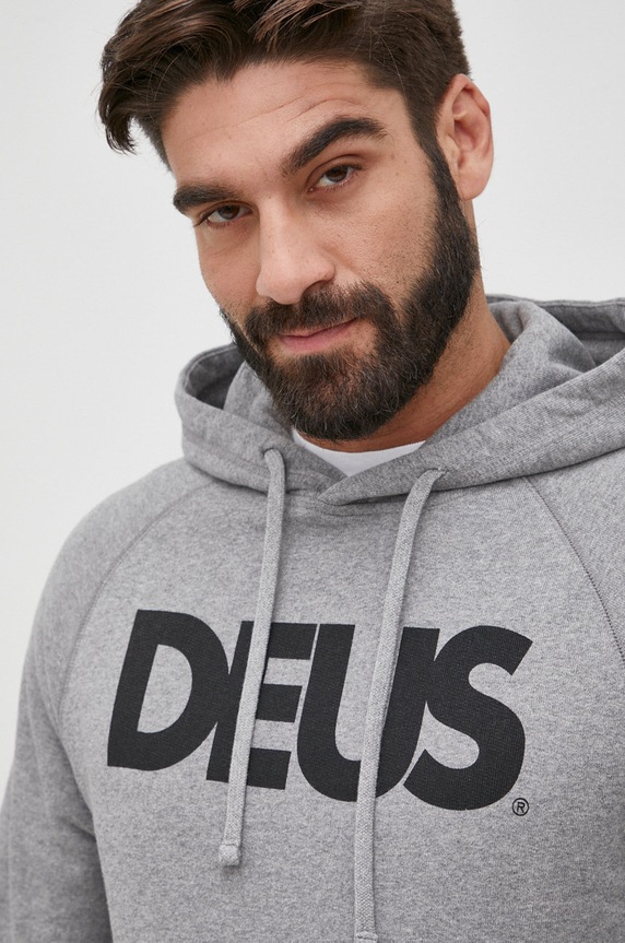 Pamučna dukserica Deus Ex Machina siva DMF88526