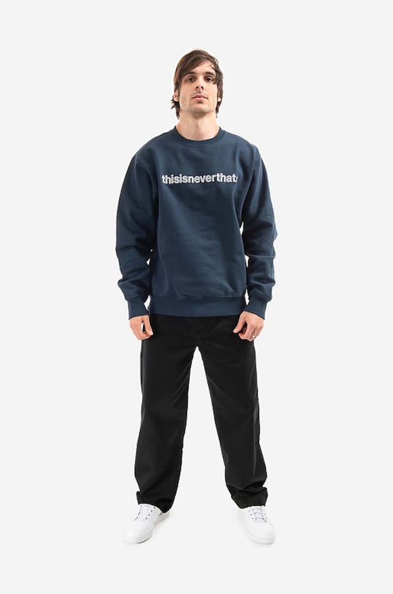 thisisneverthat cotton sweatshirt T-Logo Crewneck TN210TSWCW01 navy AA00